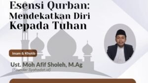 Ust. Moh Afif Sholeh menyampaikan khutbah Idul Adha