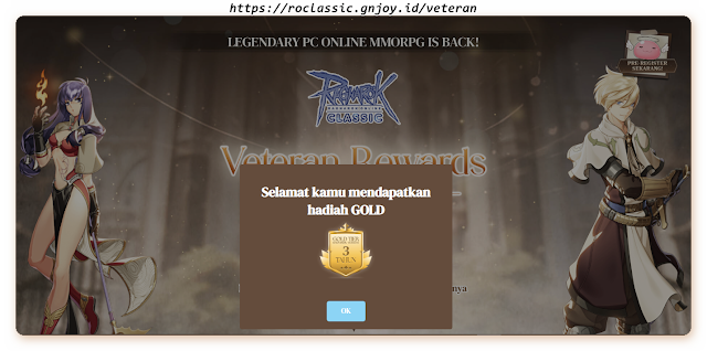 Link Event Veteran Rewards di Ragnarok Classic by Gravity Game Link